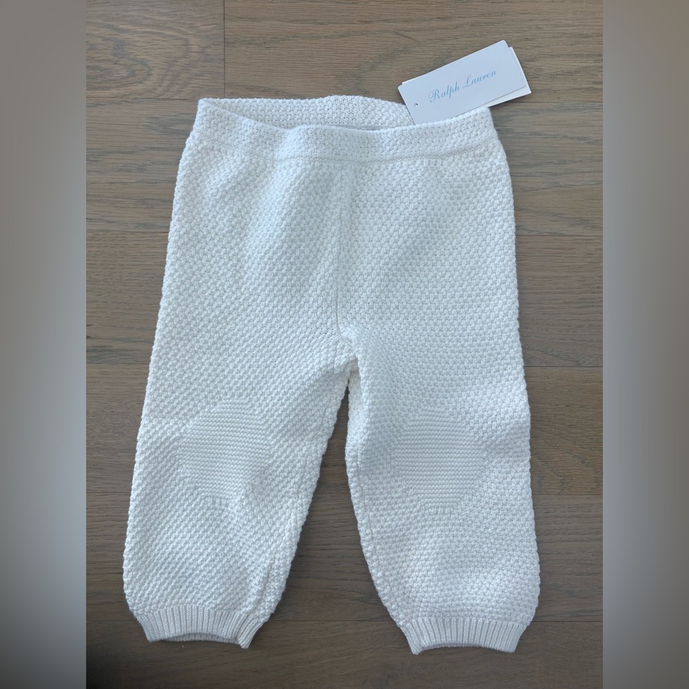 NWT Ralph Lauren Joggers 18M toddler size, cream
